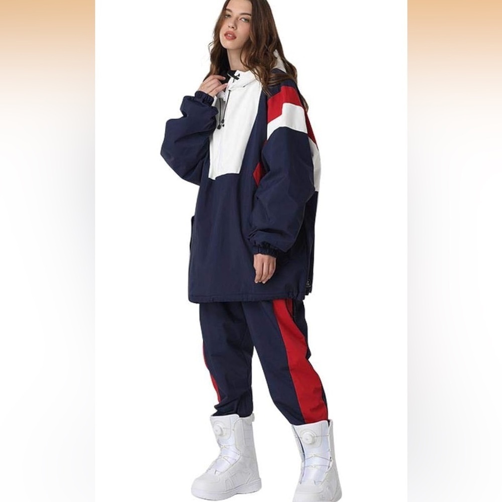 SEARIPE Unisex Ski Jacket and Pants Set Couples Windproof Ski Suits S /777